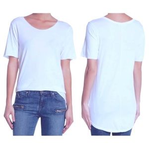 $90 Fine by Superfine SOFT T-Shirt Small White Top 50% Supima Cotton 50% Modal